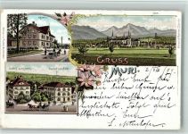 5630 Muri AG 1899 BOAKC Käserei Gasthaus Adler u.Löwen Lithographie