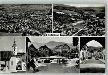 4242 Laufen Foto AK Kirche Straße Fliegeraufnahme