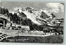 3823 Wengen 1961 Foto AK Schwimmbad