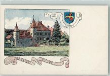 1095 Lutry Künstlerkarte Chateaux Suisse sign. Ch. A. Reuter