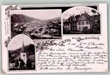 3672 Oberdiessbach 1901 Foto AK Schloss Kirche