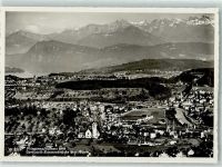 6020 Gerliswil - Fliegeraufnahme mit Emmenbrücke und Alpen