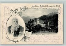 6468 Attinghausen 1904 Gebrauchsspuren Jubiläums-Tell-Aufführungen - Ruine und Attinghausen