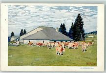 Grandsonnaz Dessus Künstlerkarte sign