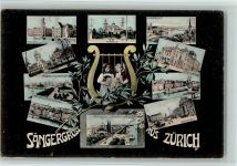 8000 Zürich - Ansichtskarten auf Ansichtskarte Sängerhalle