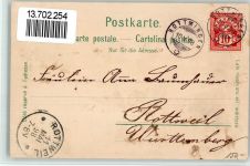 4103 Bottmingen 1898 BOAKC Lithographie Schloss Hotel Schloss Allee