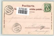 3076 Worb 1901 BOAKC Lithographie Hotel Löwen Bahnhof