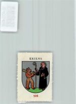 6010 Kriens - Vignette Wappen Kaffee Hag ca 1920-1940 Hl. Gallus Bär