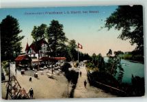 4127 Birsfelden Gebrauchsspuren Restaurant Waldhaus in der Hardt bei Basel Wappen