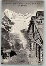 Domhütte Foto AK Weißhorn