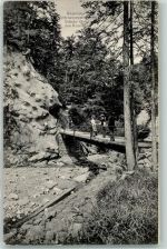 6103 Schwarzenberg LU 1905 Gebrauchsspuren Brücke über den Rümlig