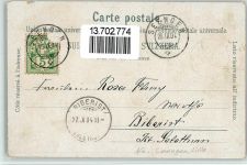 5707 Seengen 1904 BOAKC Lithographie Brestenberg Eicheberg Gebrauchsspuren, bitte Scan genau beachten!