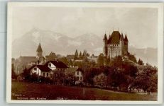 3600 Thun Foto AK Schloss Kirche