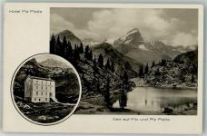 7456 Sur 1920 Foto AK Hotel Piz Platta Feldpost Kaserne Chur