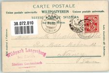 8135 Langnau am Albis 1903 Gebrauchsspuren Ziege Gasthaus im Wildpark