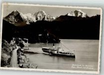 3655 Sigriswil 1938 Foto AK Dampfschiff Beatenbucht Thunersee Eiger Mönch Jungfrau