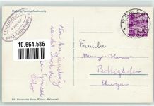 7306 Fläsch 1934 - Festung St. Luzisteig Marschierende Truppe der Schweizer Armee auf der Galerie Kantinenstempel