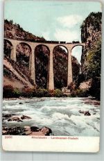 7477 Filisur Foto AK Eisenbahn Albulabahn Landwasserviadukt