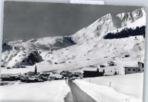 7189 Rueras Tschamut - Berg Schnee Kirche