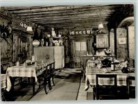 7603 Vicosoprano - Hotel Krone mit Innenansicht des Bergellerstube Foto ca 1965 AK