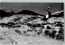 3944 Unterbäch VS - Luftseilbahn Skigelände Winter