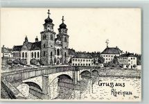 8462 Rheinau Künstlerkarte sign Wyss