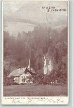 3638 Blumenstein 1905 - Kirche Fallbachsturz Wasserfall