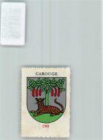 1227 Carouge GE La Praille - Vignette Wappen Kaffee Hag ca 1920-1940 Johannisbrotbaum Panther