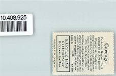 1227 Carouge GE La Praille - Vignette Wappen Kaffee Hag ca 1920-1940 Johannisbrotbaum Panther