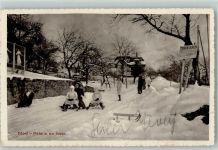 1801 Le Mont-Pèlerin Gebrauchsspuren Schlitteln