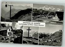 1936 Verbier Foto AK Seilbahn Gipfelkreuz Gasthaus Cabane Montfort