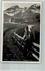 Toggenburg Tracht Senne Trachten Toggenburg 1920 Foto AK