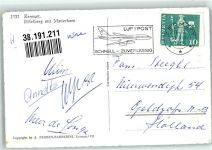 3920 Zermatt 1964 Winter Matterhorn Riffelberg Luftpost