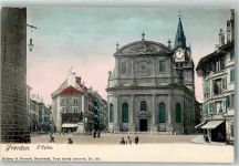 1400 Yverdon-les-Bains Foto AK Denkmal Kirche