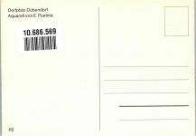 8600 Dübendorf Gebrauchsspuren Dorfplatz sign. E. Puelma Aquarell