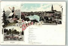 3000 Bern Berne 1898 Gebrauchsspuren Bären