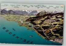 9430 St. Margrethen SG 1914 Foto AK Vogelschau Bodensee