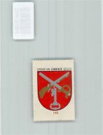 1347 Le Sentier - Vignette Wappen Kaffee Hag ca 1920-1940 Schlüssel Muskete Degen Le Chenit