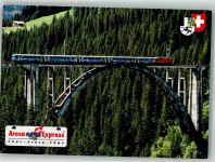 7057 Langwies Foto AK Eisenbahn Arosa-Express Langwieser Viadukt