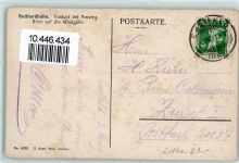 6474 Amsteg 1913 Lithographie Gotthardbahn Viadukt