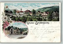 6416 Steinerberg 1902 BOAKC Bahnhof Eisenbahn Kirche