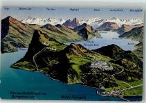 6363 Fürigen 1918 - Vogelschau Hotel gepr. Überwachungsstelle Freiburg XIV.Armeekorps