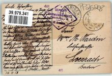 6363 Fürigen 1918 - Vogelschau Hotel gepr. Überwachungsstelle Freiburg XIV.Armeekorps