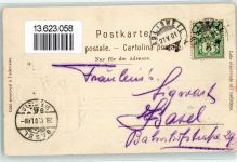 8134 Adliswil Prägedruck Steinbock Wappen Lithographie