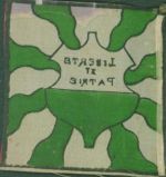 KEINE AK kleine Fahne ca. 5,0 x 5,0 cm echte bedruckte Seide LIBERTÉ ET PATRIE