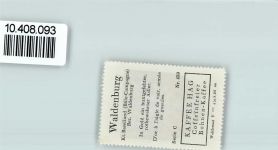 4437 Waldenburg - Vignette Wappen Kaffee Hag ca 1920-1940 Adler
