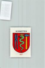 7493 Schmitten Albula - Vignette Wappen Kaffee Hag ca 1920-1940 Zange Schlange Hammer