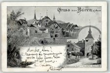 3294 Büren an der Aare 1900 Künstlerkarte sign.