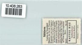 2112 Môtiers NE - Vignette Wappen Kaffee Hag ca 1920-1940