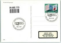 Privatganzsache Verkehrsflugzeuge Sonderstempel Tag der Aerophilatelie 1990